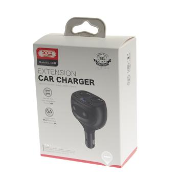 1 099 р. Разветвитель прикуривателя 2-х гнездовой 12V 2USB черный XO XO cc41 black  с доставкой в г. Майкоп. Увеличить фотографию 3