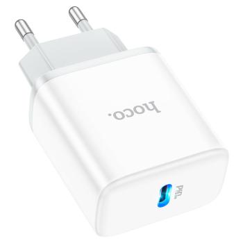 379 р. Устройство зарядное в розетку 1USB Type C HOCO HOCO c104a white  с доставкой в г. Майкоп. Увеличить фотографию 3