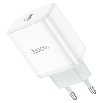 379 р. Устройство зарядное в розетку 1USB Type C HOCO HOCO c104a white  с доставкой в г. Майкоп. Увеличить фотографию 2