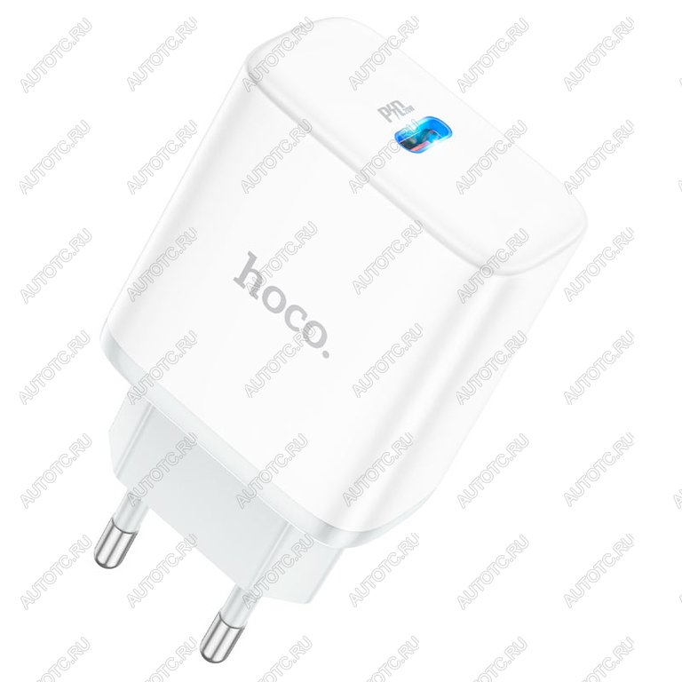 379 р. Устройство зарядное в розетку 1USB Type C HOCO HOCO c104a white  с доставкой в г. Майкоп