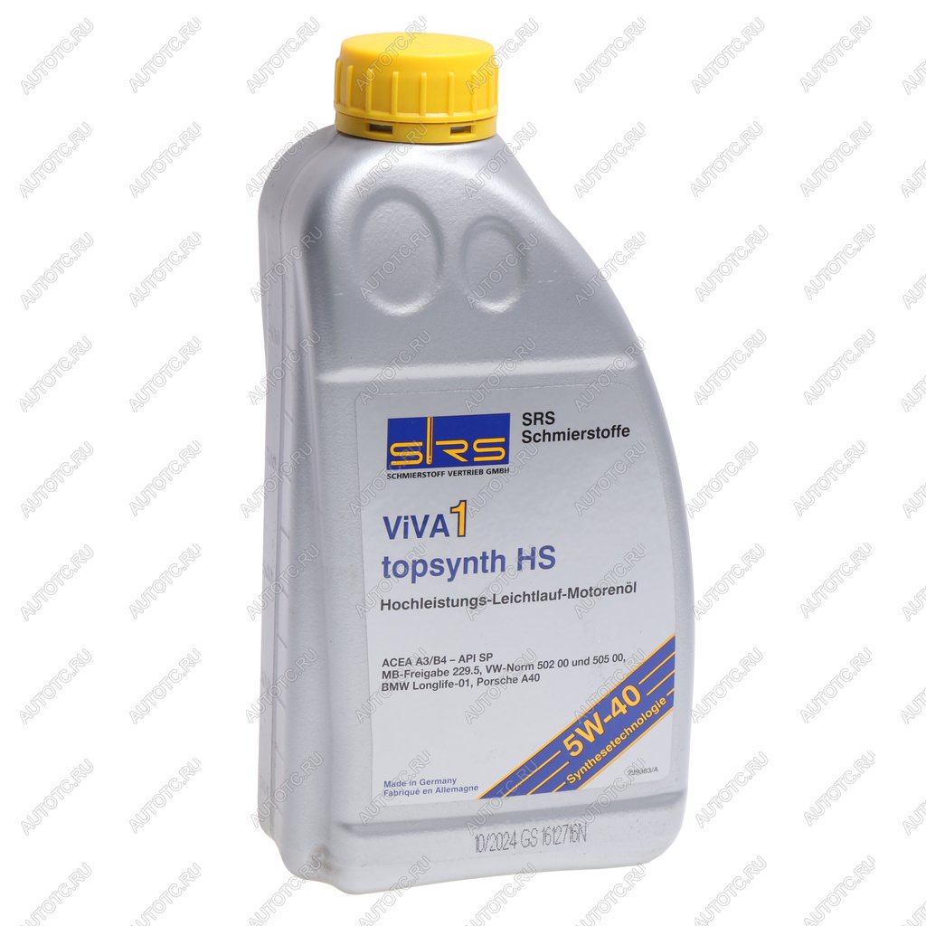 1 599 р. Масло моторное VIVA 1 TOPSYNTH HS 5W40 синт.1л SRS SRS 4033885002360  с доставкой в г. Майкоп