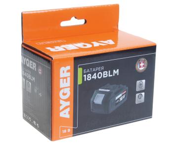 4 299 р. Аккумулятор для электроинструмента 18.0В 4.0Ач AYGER AYGER 1840blm  с доставкой в г. Майкоп. Увеличить фотографию 3