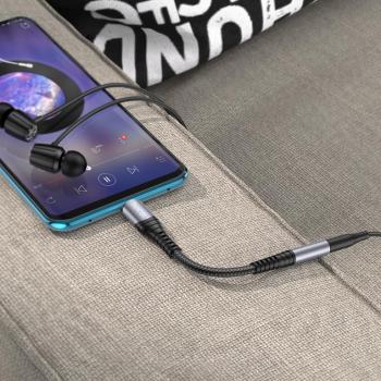 319 р. Переходник USB Type C на jack 3.5 черный HOCO HOCO ls33 черный  с доставкой в г. Майкоп. Увеличить фотографию 4