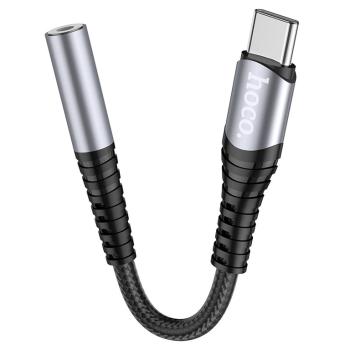 319 р. Переходник USB Type C на jack 3.5 черный HOCO HOCO ls33 черный  с доставкой в г. Майкоп. Увеличить фотографию 2