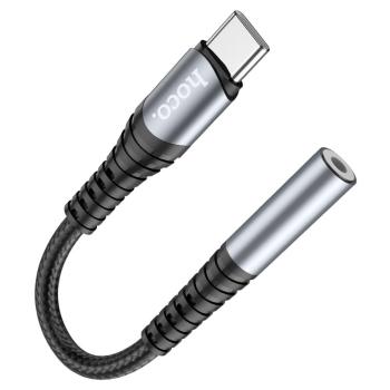 319 р. Переходник USB Type C на jack 3.5 черный HOCO HOCO ls33 черный  с доставкой в г. Майкоп. Увеличить фотографию 1