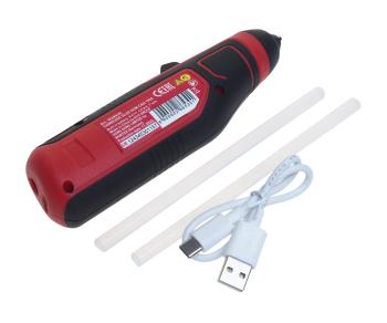 2 279 р. Пистолет клеевой аккумуляторный 4.0В 1.5Ач 7.2мм WORTEX WORTEX cgg 1104  с доставкой в г. Майкоп. Увеличить фотографию 3