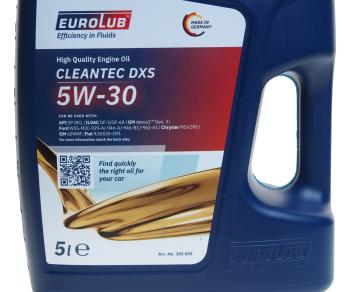 6 199 р. Масло моторное CLEANTEC DXS SPGF-6A 5W30 синт.5л EUROLUB EUROLUB 385005  с доставкой в г. Майкоп. Увеличить фотографию 2