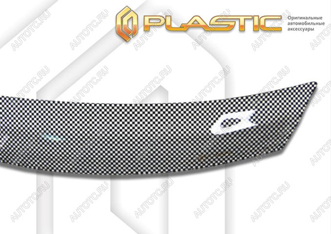 2 199 р. Дефлектор капота CA-Plastic  Mitsubishi eK Space  B11A (2014-2016) (Шелкография черная)  с доставкой в г. Майкоп