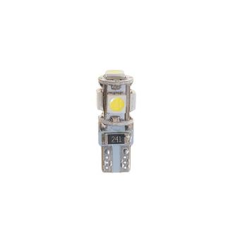 64 р. Лампа светодиодная 12V W5W T10 W2.1x9.5d 6000K 5 LED с обманкой CANbus MEGAPOW ER MEGAPOWER-AUTOMOTIVE 70214w  с доставкой в г. Майкоп. Увеличить фотографию 1