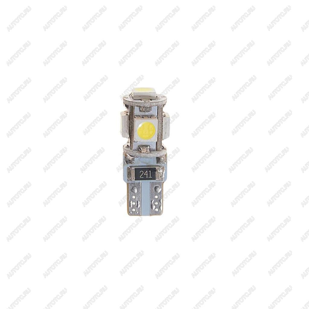 64 р. Лампа светодиодная 12V W5W T10 W2.1x9.5d 6000K 5 LED с обманкой CANbus MEGAPOW ER MEGAPOWER-AUTOMOTIVE 70214w  с доставкой в г. Майкоп