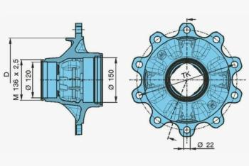 03.272.43.12.0 СТУПИЦА HZF ECOP10010 BPW 03.272.43.12.0 BRP OUTLANDER 1000R XMR (2016-2025)