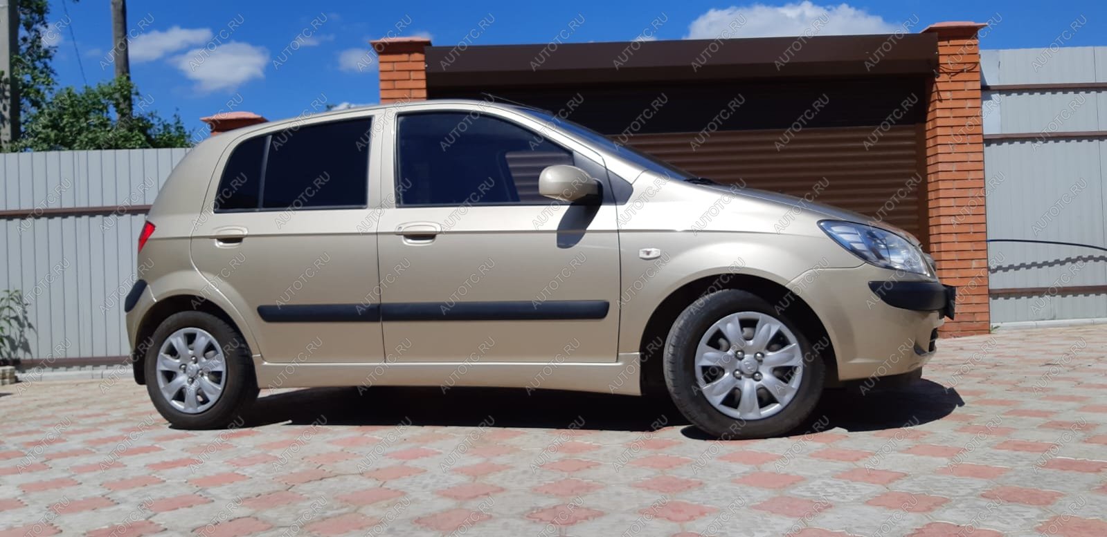 1 969 р. Пластиковые накладки порогов Фанат Тюнинг  Hyundai Getz  TB (2002-2010) хэтчбэк 5 дв. дорестайлинг, хэтчбэк 5 дв. рестайлинг (неокрашенные (глянец под окраску))  с доставкой в г. Майкоп