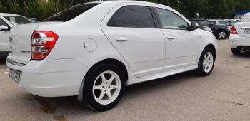 3 499 р. Пластиковые накладки порогов Фанат Тюнинг Chevrolet Cobalt седан 1-ый рестайлинг (2016-2019) (неокрашенные (глянец под окраску))  с доставкой в г. Майкоп. Увеличить фотографию 3