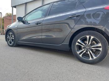 3 289 р. Пластиковые накладки порогов Фанат Тюнинг  KIA Ceed  2 JD (2012-2018) дорестайлинг универсал, дорестайлинг, хэтчбэк, рестайлинг универсал, рестайлинг, хэтчбэк (неокрашенные (глянец под окраску))  с доставкой в г. Майкоп. Увеличить фотографию 6