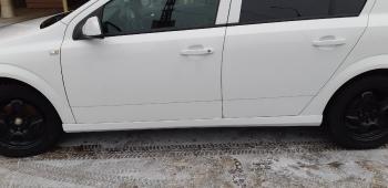 3 499 р. Пластиковые накладки порогов Фанат Тюнинг Opel Astra H хэтчбек 5дв дорестайлинг (2004-2007) (неокрашенные (глянец под окраску))  с доставкой в г. Майкоп. Увеличить фотографию 5