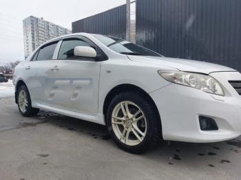 3 289 р. Пластиковые накладки порогов Фанат Тюнинг  Toyota Corolla  E150 (2006-2013) седан дорестайлинг, седан рестайлинг (неокрашенные (глянец под окраску))  с доставкой в г. Майкоп. Увеличить фотографию 2