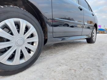 3 499 р. Пластиковые накладки порогов Фанат Тюнинг Toyota Corolla E120 хэтчбек рестайлинг (2004-2007) (неокрашенные (глянец под окраску))  с доставкой в г. Майкоп. Увеличить фотографию 5