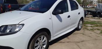 3 499 р. Пластиковые накладки порогов Фанат Тюнинг Renault Logan 1 дорестайлинг (2004-2010) (неокрашенные (глянец под окраску))  с доставкой в г. Майкоп. Увеличить фотографию 2