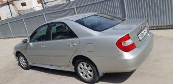 3 499 р. Пластиковые накладки порогов Фанат Тюнинг Toyota Camry XV30 дорестайлинг (2001-2004) (неокрашенные (глянец под окраску))  с доставкой в г. Майкоп. Увеличить фотографию 3