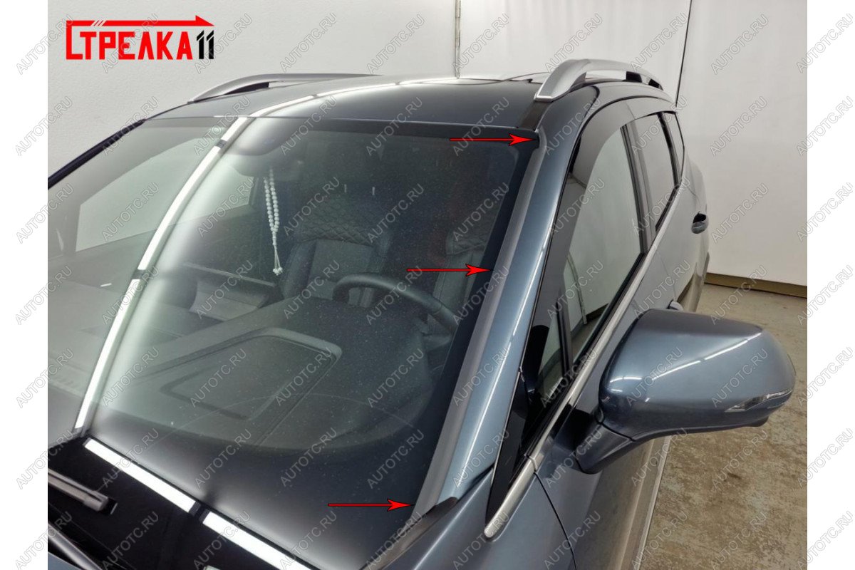 1 699 р. Водосток лобового стекла Стрелка 11 Geely Okavango (2021-2025) (черные)  с доставкой в г. Майкоп