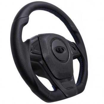 6 899 р. Рулевое колесо  autodemic Chevrolet Niva 2123 рестайлинг (2009-2020) (анатомическое, в коже)  с доставкой в г. Майкоп. Увеличить фотографию 3