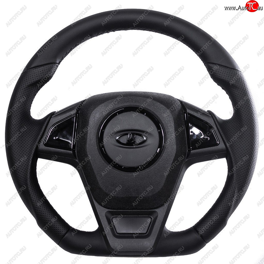 6 899 р. Рулевое колесо  autodemic Chevrolet Niva 2123 рестайлинг (2009-2020) (анатомическое, в коже)  с доставкой в г. Майкоп