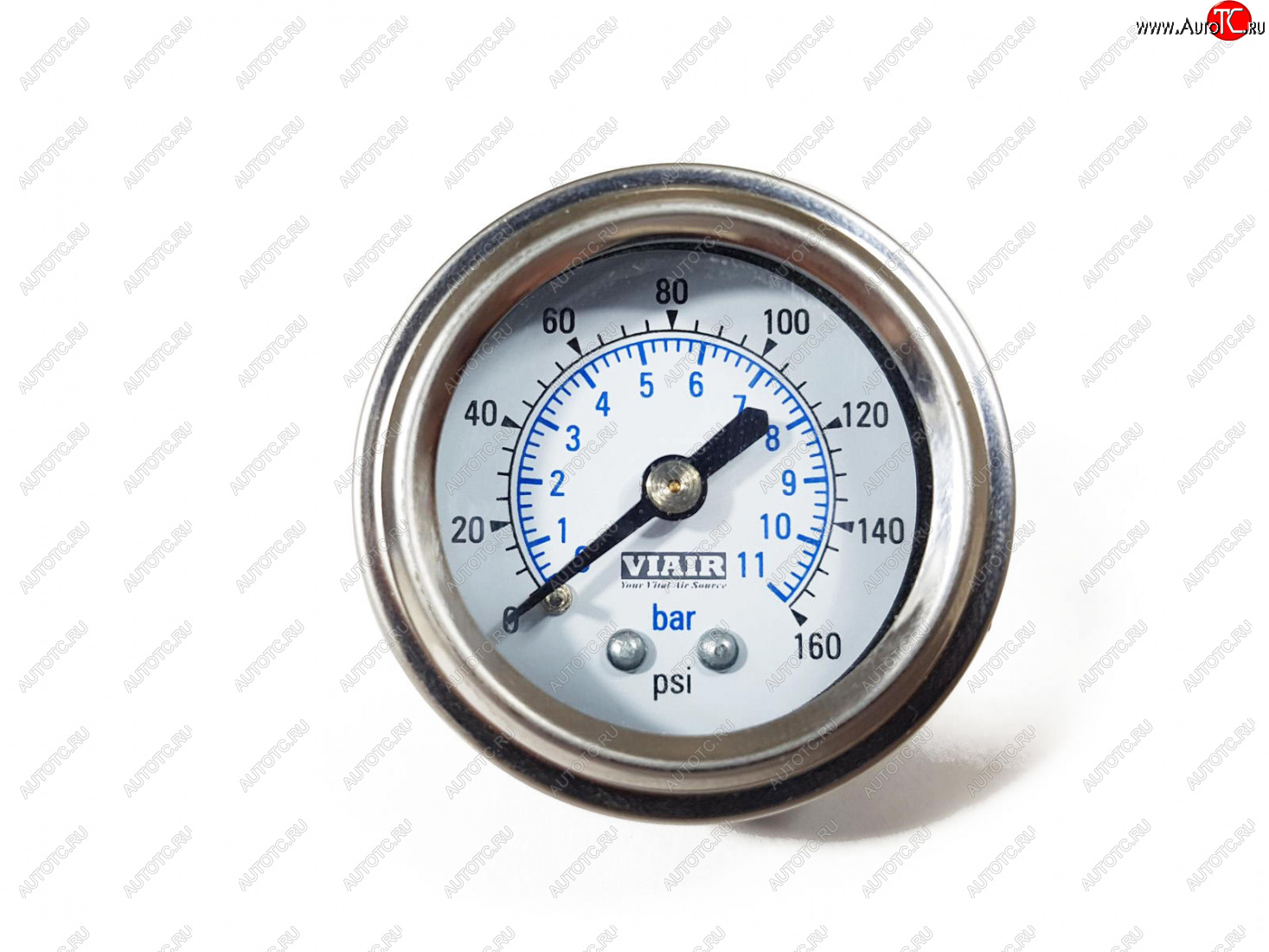 1 449 р. Манометр VIAIR 1.5 160 PSI, белый Viair 90084  с доставкой в г. Майкоп