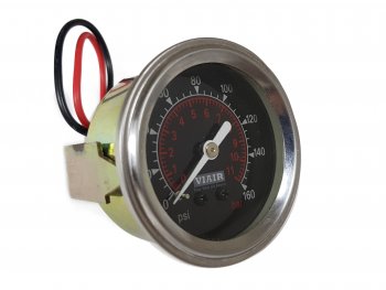 1 999 р. Манометр VIAIR 2 160 PSI, с подсветкой, черный Viair 90088  с доставкой в г. Майкоп. Увеличить фотографию 2