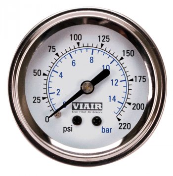 1 999 р. Манометр VIAIR 2 220 PSI, с подсветкой, белый Viair 90089  с доставкой в г. Майкоп. Увеличить фотографию 1