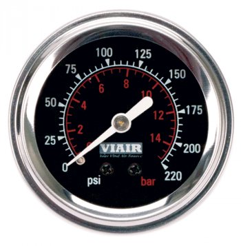 1 999 р. Манометр VIAIR 2 220 PSI, с подсветкой, черный Viair 90090  с доставкой в г. Майкоп. Увеличить фотографию 1