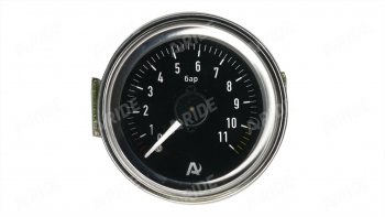 3 299 р. Манометр ARIDE 53 мм, 2х11 бар (160 PSI), 2, черный Арайд м 53 2 11  с доставкой в г. Майкоп. Увеличить фотографию 1