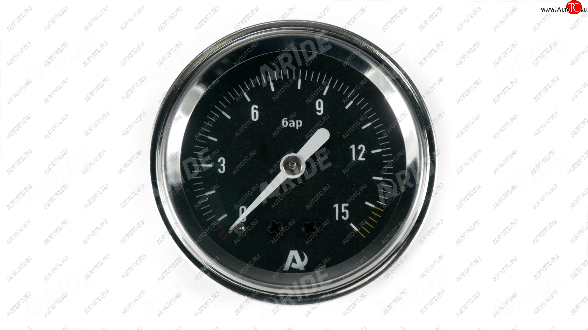 1 499 р. Манометр ARIDE 51 мм, 1х15 бар (220 PSI), 2, черный, с подсветкой Арайд м 51 1 15  с доставкой в г. Майкоп