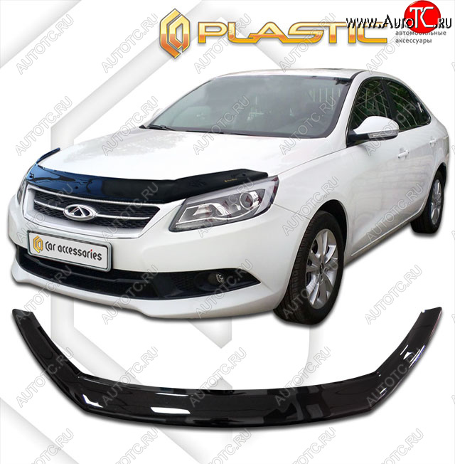 1 999 р. Дефлектор капота CA-Plastic  Chery Arrizo 7 (2014-2016) дорестайлинг (cерия Сlassic черный, без надписи)  с доставкой в г. Майкоп