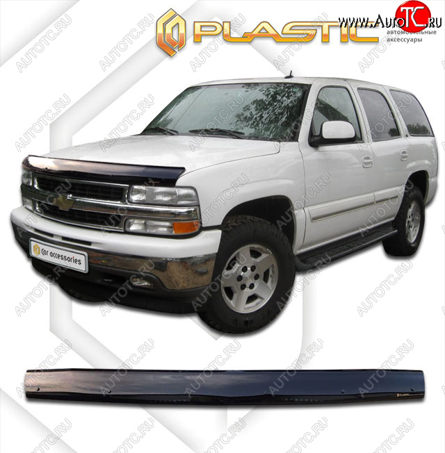 1 999 р. Дефлектор капота CA-Plastic  Chevrolet Tahoe  GMT800 (2000-2006) (classic черный, без надписи)  с доставкой в г. Майкоп