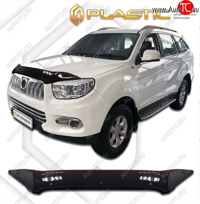 1 999 р. Дефлектор капота CA-Plastic  Foton Sauvana (2014-2020) (classic черный, без надписи)  с доставкой в г. Майкоп