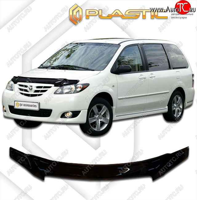 2 159 р. Дефлектор капота CA-Plastic Mazda MPV LW (2003-2006) 2-ой рестайлинг (cерия Сlassic черный, без надписи) с доставкой в г. Майкоп Увеличить фотографию 1 2 159 р. Дефлектор капота CA-Plastic Mazda MPV LW (2003-2006) 2-ой рестайлинг (cерия Сlassic черный, без надписи) с доставкой в г. Майкоп