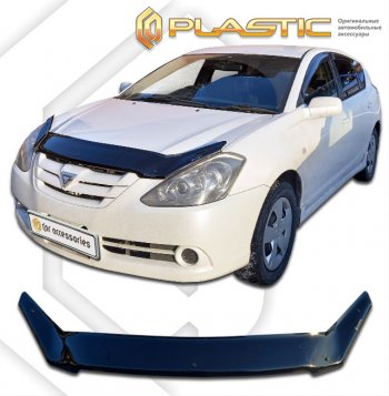 2 079 р. Дефлектор капота (2006) CA-Plastic  Toyota Caldina  T240 (2005-2007) универсал рестайлинг (серия Сlassic черный, без надписи)  с доставкой в г. Майкоп. Увеличить фотографию 2