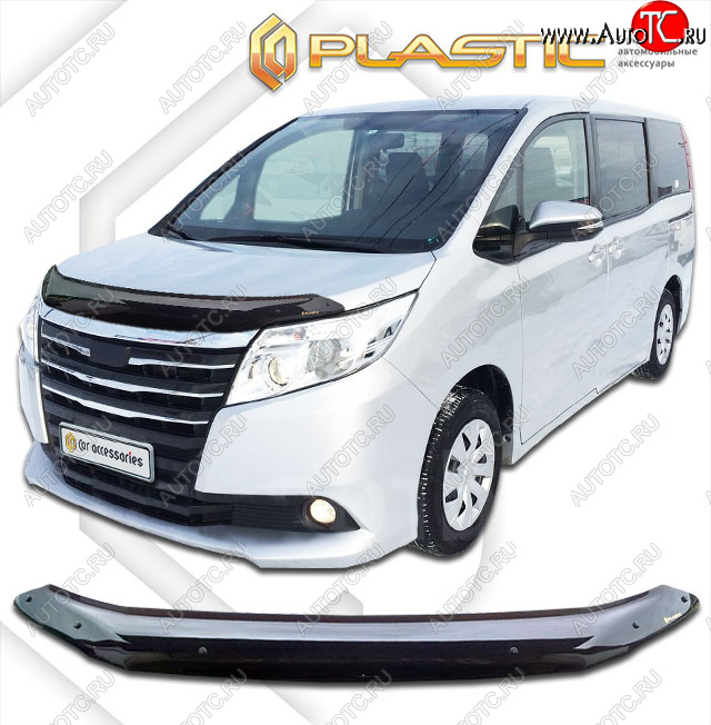 1 999 р. Дефлектор капота CA-Plastic  Toyota Esquire  R80 (2014-2017) дорестайлинг (classic черный, без надписи)  с доставкой в г. Майкоп