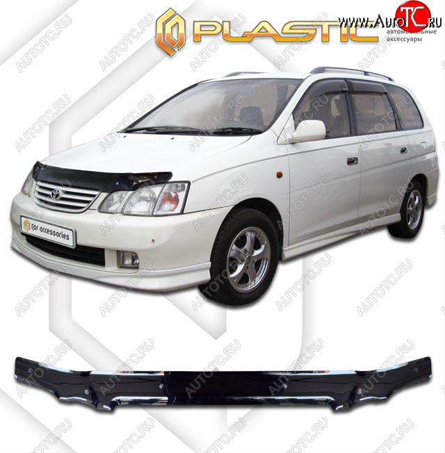1 899 р. Дефлектор капота CA-Plastic  Toyota Gaia  XM10 (1998-2001) дорестайлинг (classic черный, без надписи)  с доставкой в г. Майкоп