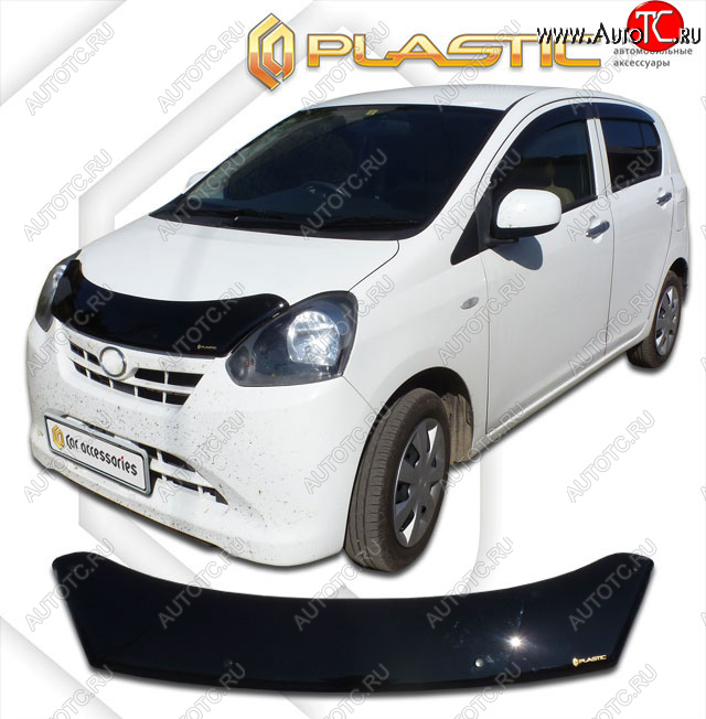 1 999 р. Дефлектор капота (Япония) CA-Plastic  Toyota Pixis Epoch  LA300A, LA310A  (2012-2013) хэтчбек 5 дв. дорестайлинг (classic черный, без надписи)  с доставкой в г. Майкоп