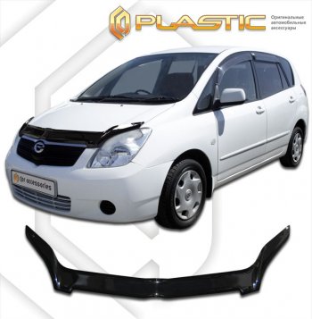 2 159 р. Дефлектор капота CA-Plastic  Toyota Corolla Spacio  E120 (2001-2007) дорестайлинг, рестайлинг (серия Сlassic черный)  с доставкой в г. Майкоп. Увеличить фотографию 2
