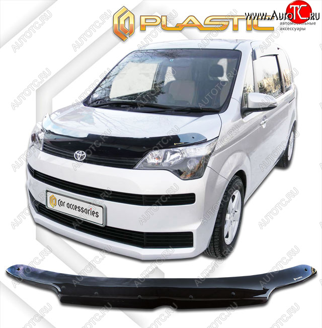2 079 р. Дефлектор капота CA-Plastic  Toyota Spade  NP140 (2012-2020) хэтчбэк 5 дв. (classic черный, без надписи)  с доставкой в г. Майкоп