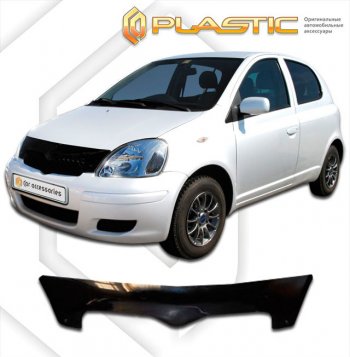 2 699 р. Дефлектор капота (3 door) CA-Plastic Toyota Vitz XP10 хэтчбэк 3 дв. дорестайлинг (1999-2001) (серия Сlassic черный, без надписи)  с доставкой в г. Майкоп. Увеличить фотографию 2