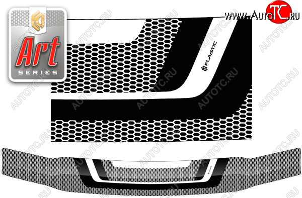 2 199 р. Дефлектор капота CA-Plastic  Nissan Terrano Regulus  1 R50 (1996-2002) (серия ART белая)  с доставкой в г. Майкоп