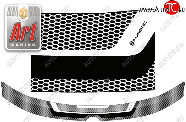 2 199 р. Дефлектор капота CA-Plastic  Renault Duster  HM (2021-2024) рестайлинг (серия ART белая)  с доставкой в г. Майкоп