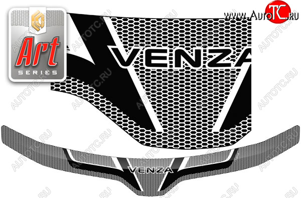 2 479 р. Дефлектор капота CA-Plastic  Toyota Venza  GV10 (2012-2016) рестайлинг (серия ART белая)  с доставкой в г. Майкоп