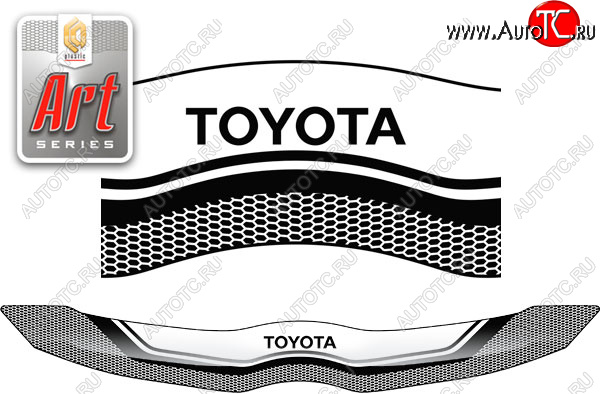 2 159 р. Дефлектор капота CA-Plastic  Toyota Verso  R20 (2009-2012) дорестайлинг (серия ART белая)  с доставкой в г. Майкоп