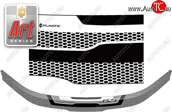 2 399 р. Дефлектор капота CA-Plastic  KIA K5  DL (2019-2022) (Серия Art черная)  с доставкой в г. Майкоп