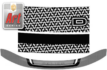 Дефлектор капота CA-Plastic Mitsubishi Delica D:5 1 дорестайлинг (2007-2019) (Серия Art черная)