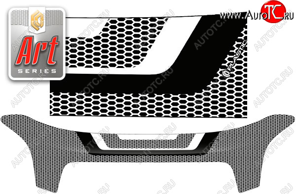 2 299 р. Дефлектор капота CA-Plastic  Toyota Rush  J200 (2006-2008) дорестайлинг (Серия Art черная)  с доставкой в г. Майкоп